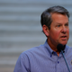 Georgia Governor Brian Kemp speaks to the media during a press conference at the Georgia State Capitol on April 27, 2020 in Atlanta, Georgia.